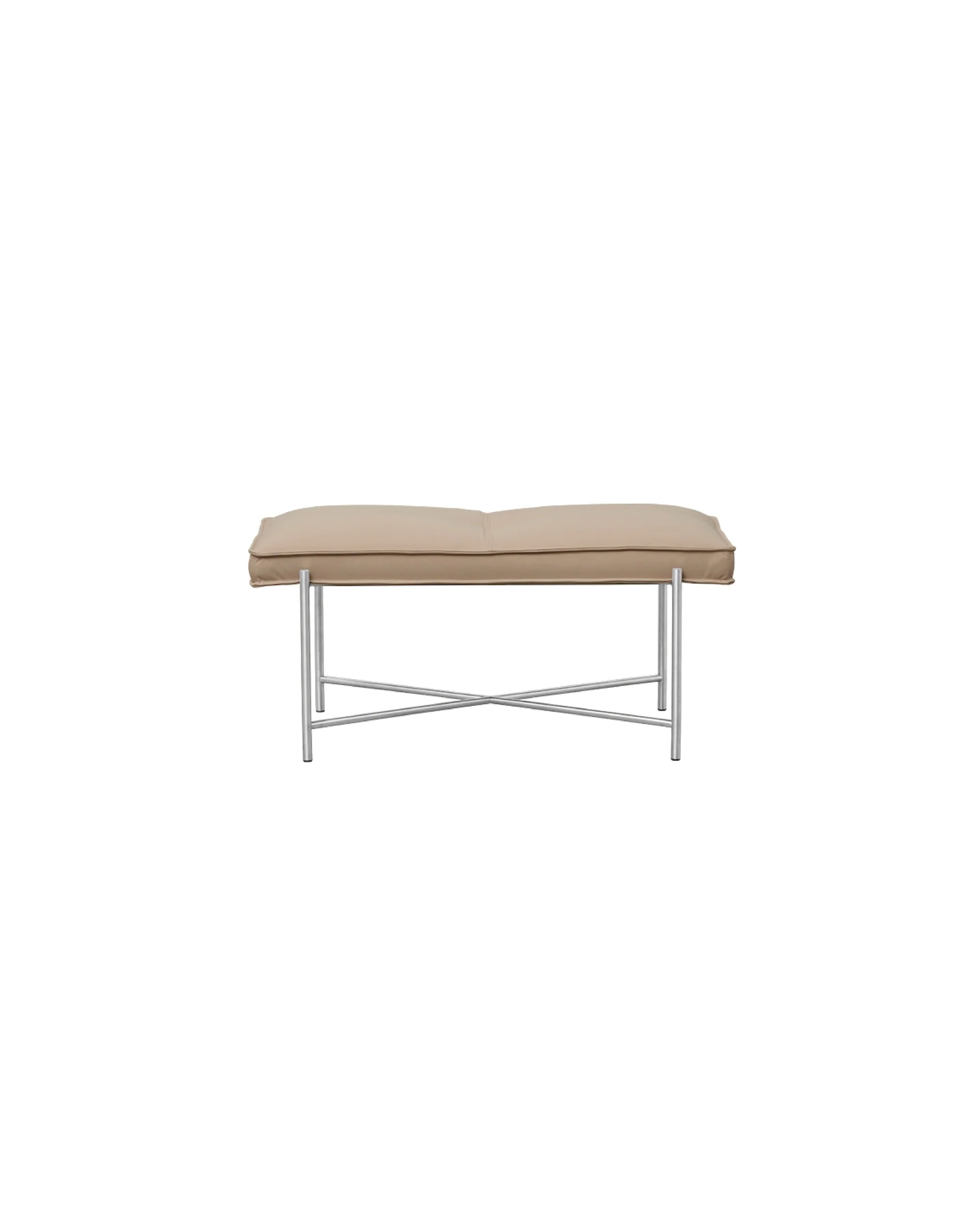 HANDVÄRK PIANO BENCH STAINLESS STEEL FRAME LIGHT CREAM - 95