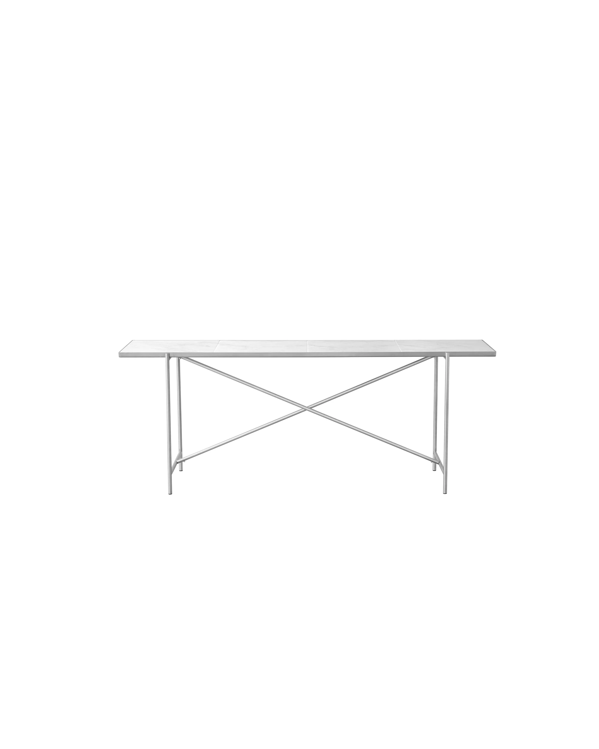 HANDVÄRK CONSOLE STAINLESS STEEL FRAME HVID - 185
