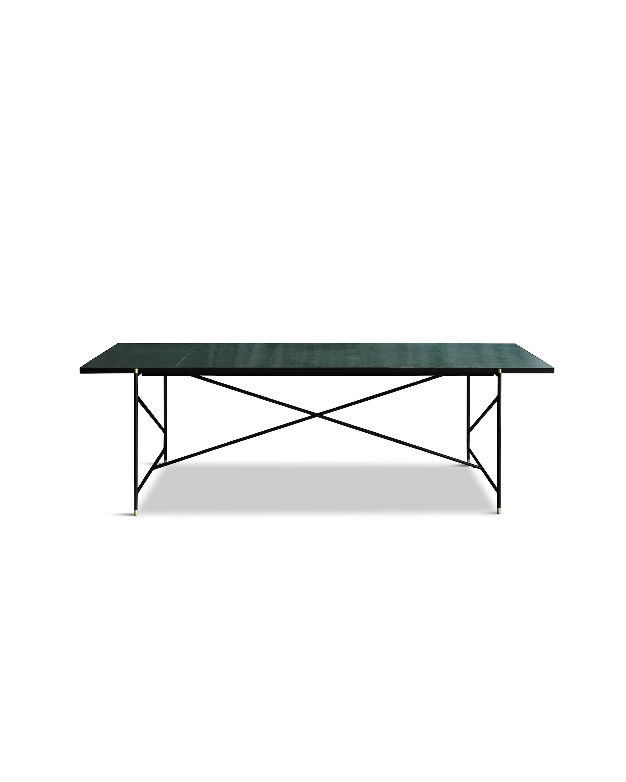 HANDVÄRK DINING TABLE BRASS FRAME GRØN - 230