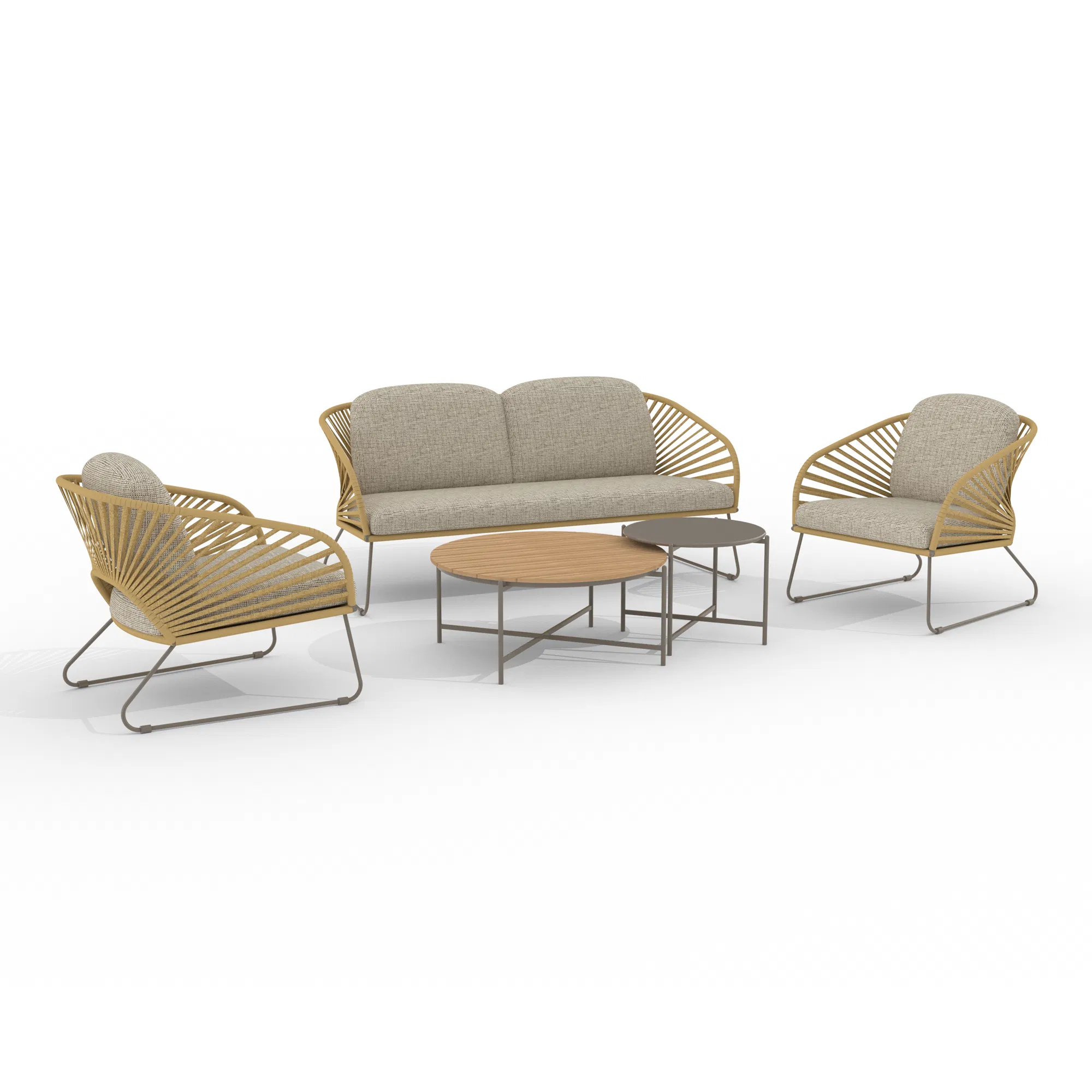 HOUSE NORDIC NOVELLA LOUNGESÆT STÅL BEIGE - 162