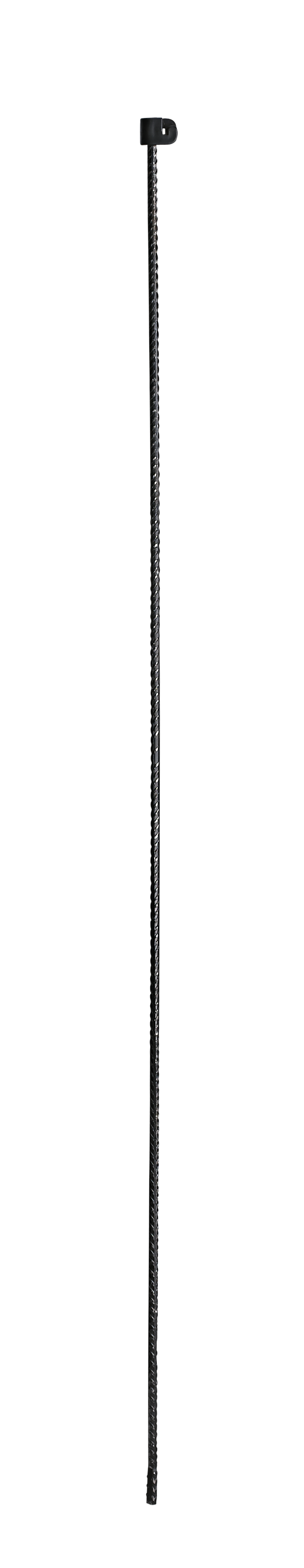 Tentorpæl 8 mm sort, med sort hætte, 110 cm, colli 25 stk.
