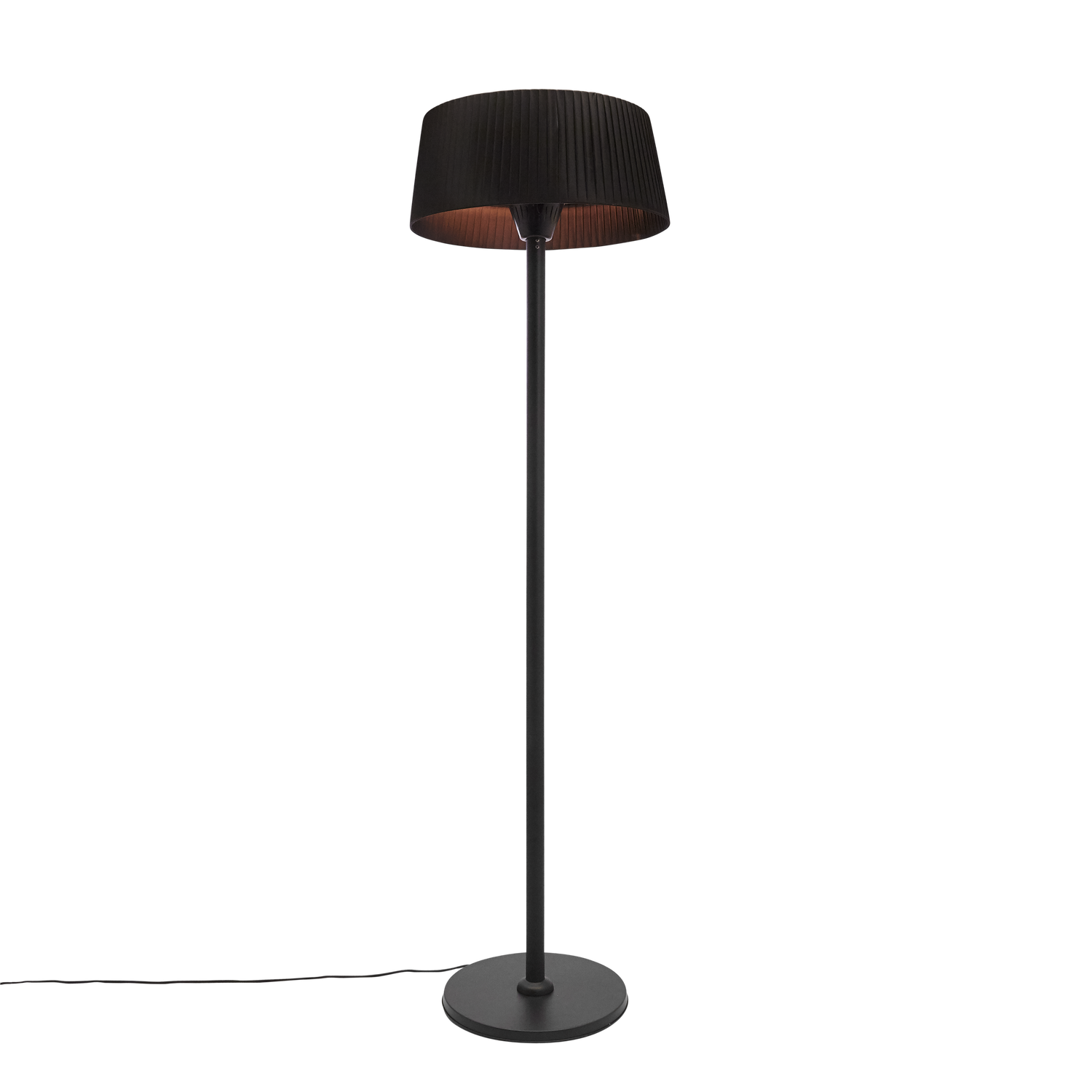 HORTUS terrassevarmer gulvmodel med skærm 900/1200/2100 W, HA, Ø60 cm, sort