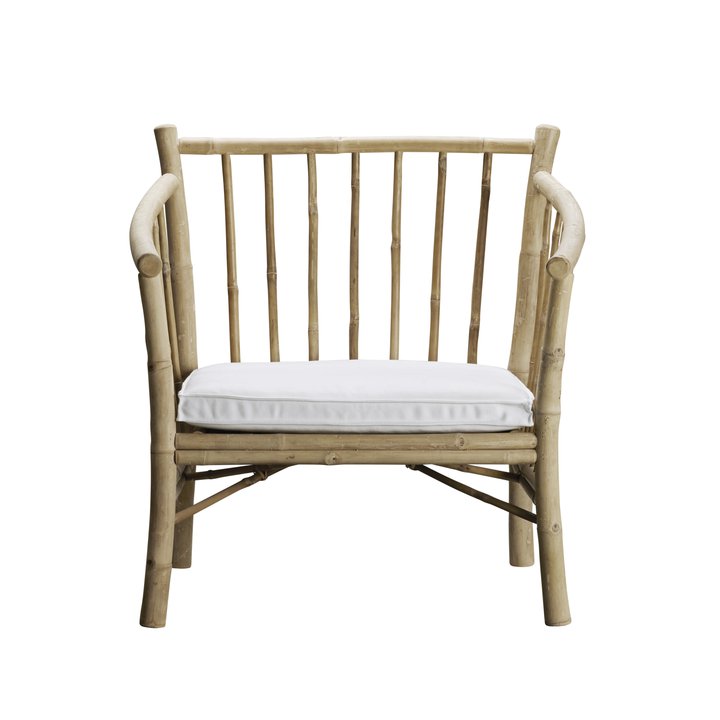 TINE K HOME LOUNGE STOL BAMBUS/HVID HYNDE - 80