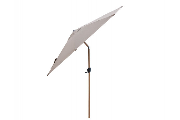 Cane-line Sunshade Parasol, Ø 3 meter, m/tilt, m/stok i trælook, Taupe