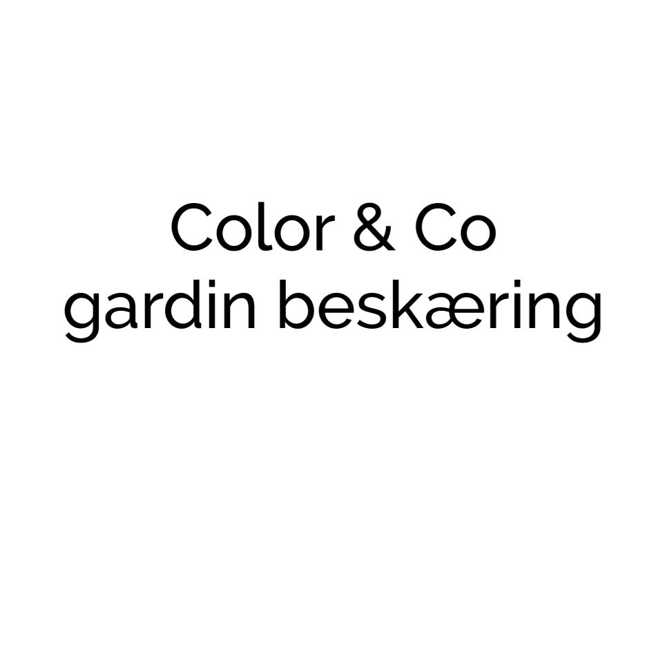 COLOR & CO SPECIAL MÅL / BESKÆRING