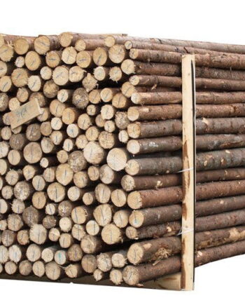 Granrafter med bark, længde 220 cm. ca. Ø4-7 cm.