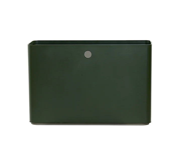 CANE-LINE GROW PLANTEKASSE REKTANGULÆR - DARK GREEN ALUMINIUM 90