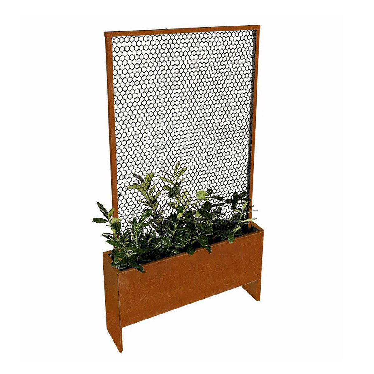Land Modern Slim  Plantekasse med højt espalier, Corten