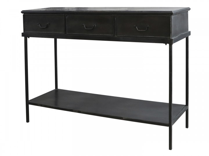CHIC ANTIQUE KONSOLBORD M/3 SKUFFER SORT - 123