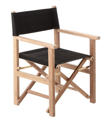 Teak Instruktørstol - Sort