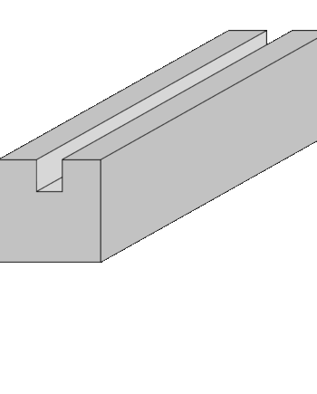 Stolpe til profilhegn ende 9 x 9 x 270 cm HORTUS
