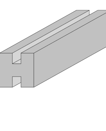 Stolpe til profilhegn mellem 9 x 9 x 270 cm HORTUS