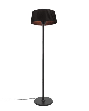 HORTUS terrassevarmer gulvmodel med skærm 900/1200/2100 W, HA, Ø60 cm, sort