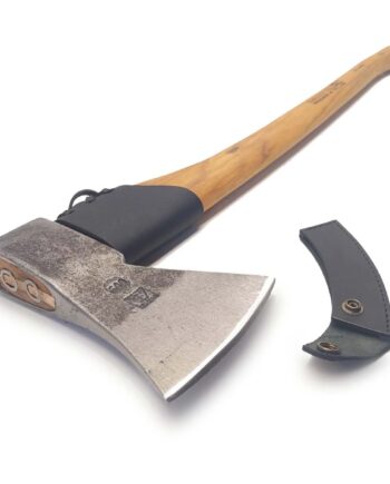 Skovøkse med lakeret hickoryskaft og læderbeskytter, 80 cm