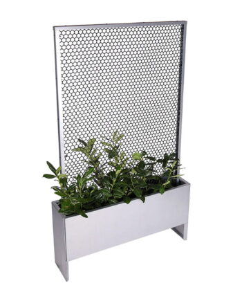 Land Modern Slim  Plantekasse med højt espalier, galvaniseret