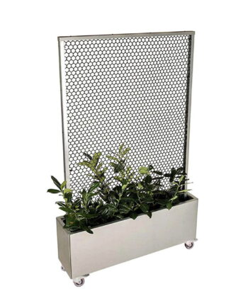 Land Modern  Plantekasse med højt espalier på hjul, galvaniseret