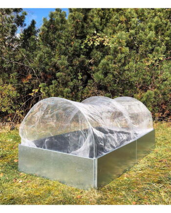 Land Classic  Højbede i galvaniseret stål med væksttunnel - 80 x 160 x 50 cm