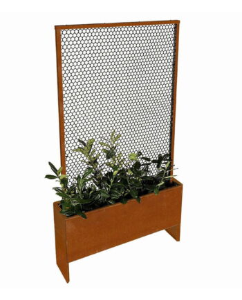 Land Modern Slim  Plantekasse med højt espalier, Corten