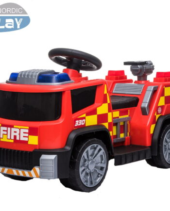 NORDIC PLAY Speed elbil brandbil 6V rød