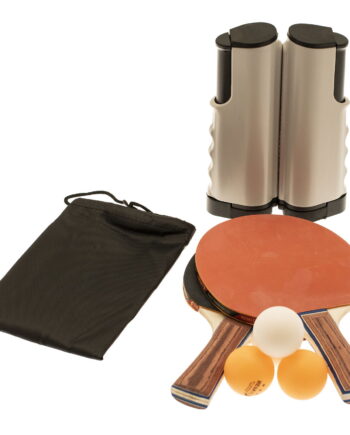 NORDIC Games bordtennissæt med justerbart net, 2 bat & 4 bolde