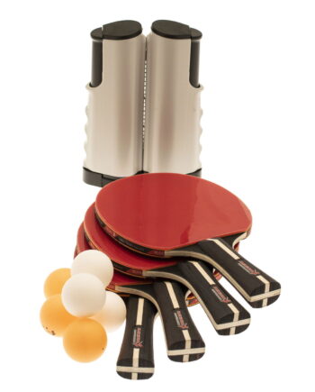 NORDIC Games bordtennissæt med justerbart net, 4 bat & 6 bolde