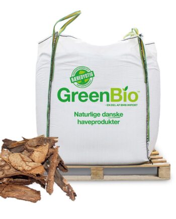 Sorteret dækbark / barkflis, 25-55 mm - 2500 liter