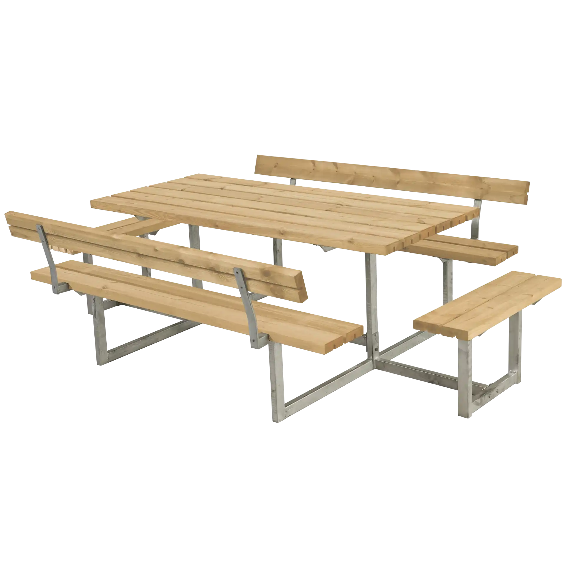 PLUS BASIC BORD/BÆNKESÆT M/2 RYGLÆN OG 2 PÅBYGNINGER THERMOWOODÂ® - 260