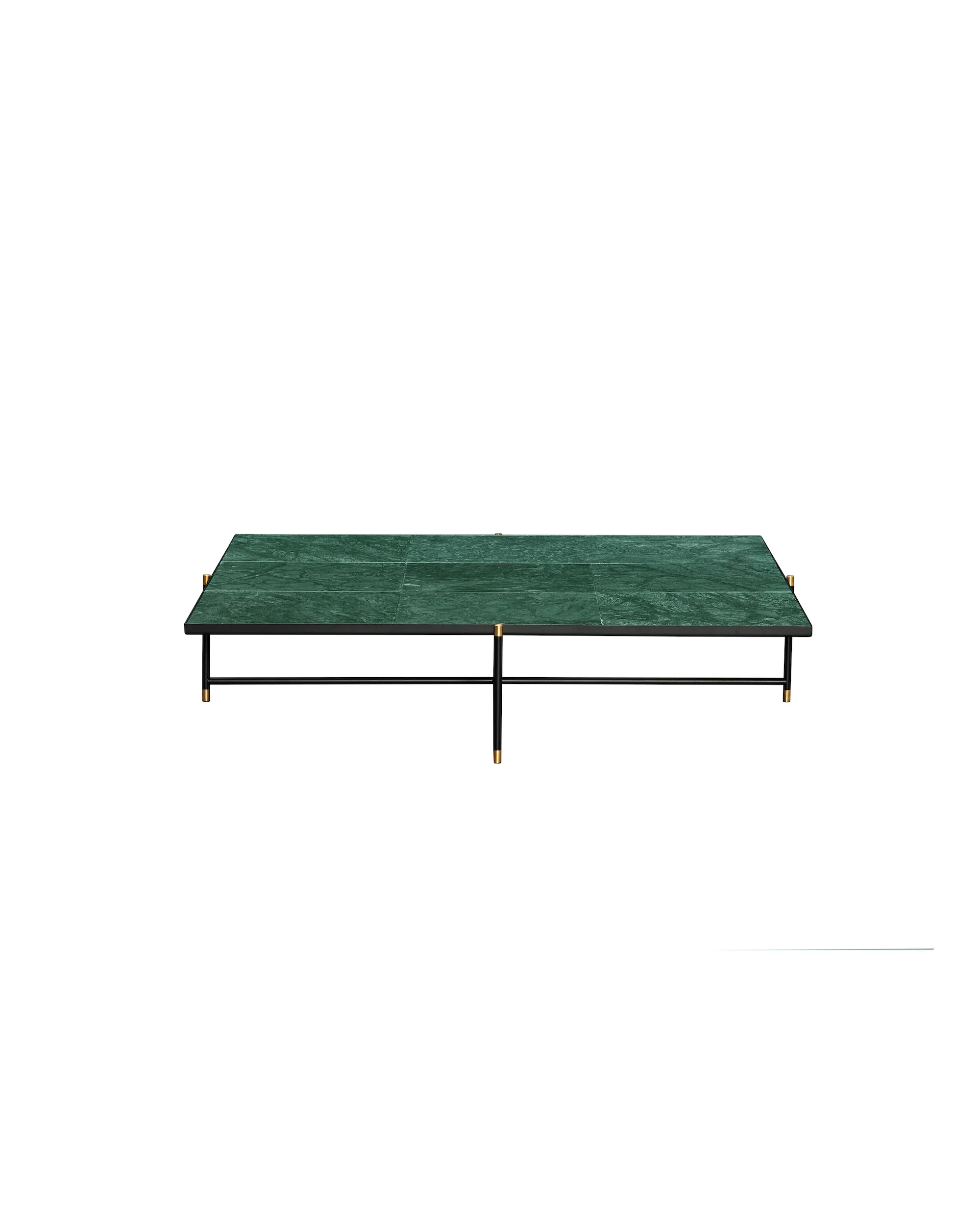 HANDVÄRK COFFEE TABLE BRASS FRAME GRØN - 140