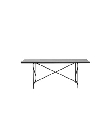 HANDVÄRK DINING TABLE BLACK FRAME LYSEGRÅ - 185