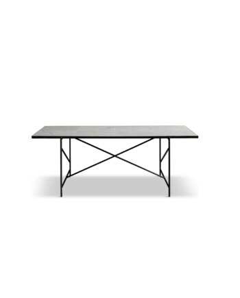 HANDVÄRK DINING TABLE BLACK FRAME HVID - 185