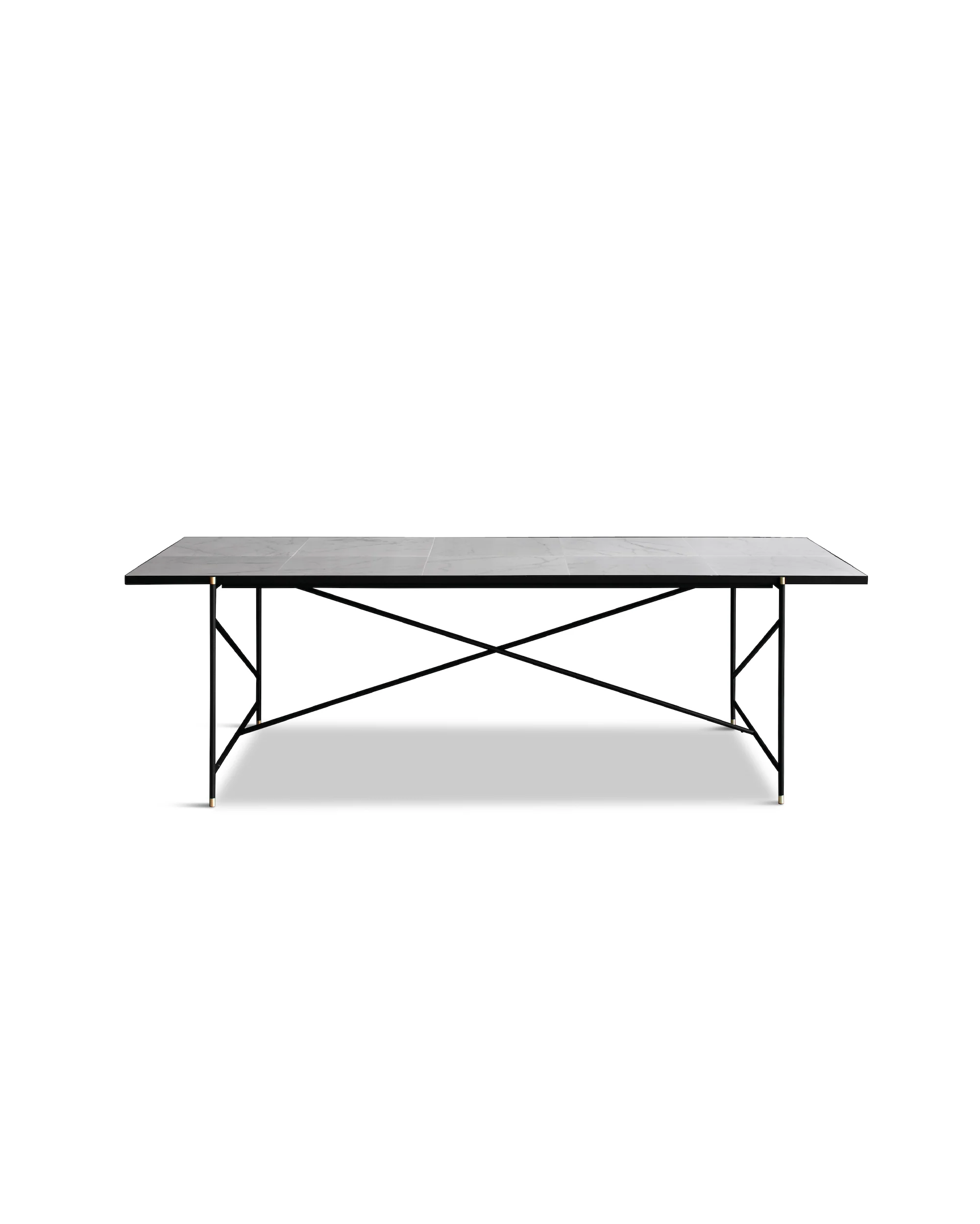 HANDVÄRK DINING TABLE BRASS FRAME HVID - 230