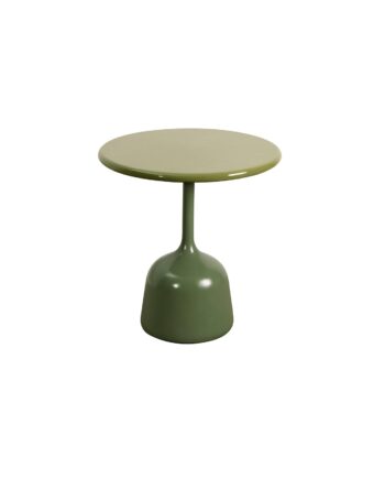CANE-LINE GLAZE SOFABORD LILLE - OLIVE GREEN ALUMINIUM 45