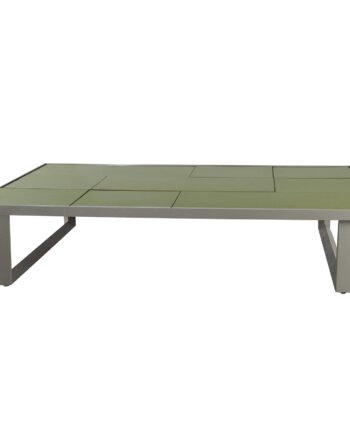 CANE-LINE GLAZE SOFABORD REKTANGULÆR - ALUMINIUM 120