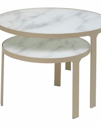 LENE BJERRE NAKAMEGURO SOFABORD BEIGE MARMOR - D70/50