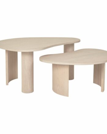 LENE BJERRE DRÅPE - SOFABORD S/2 MØRK HVID - 95/79